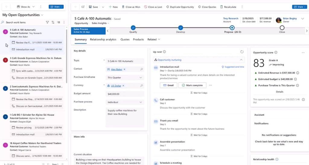 View Opportunities | Dynamics 365 | enCloud9